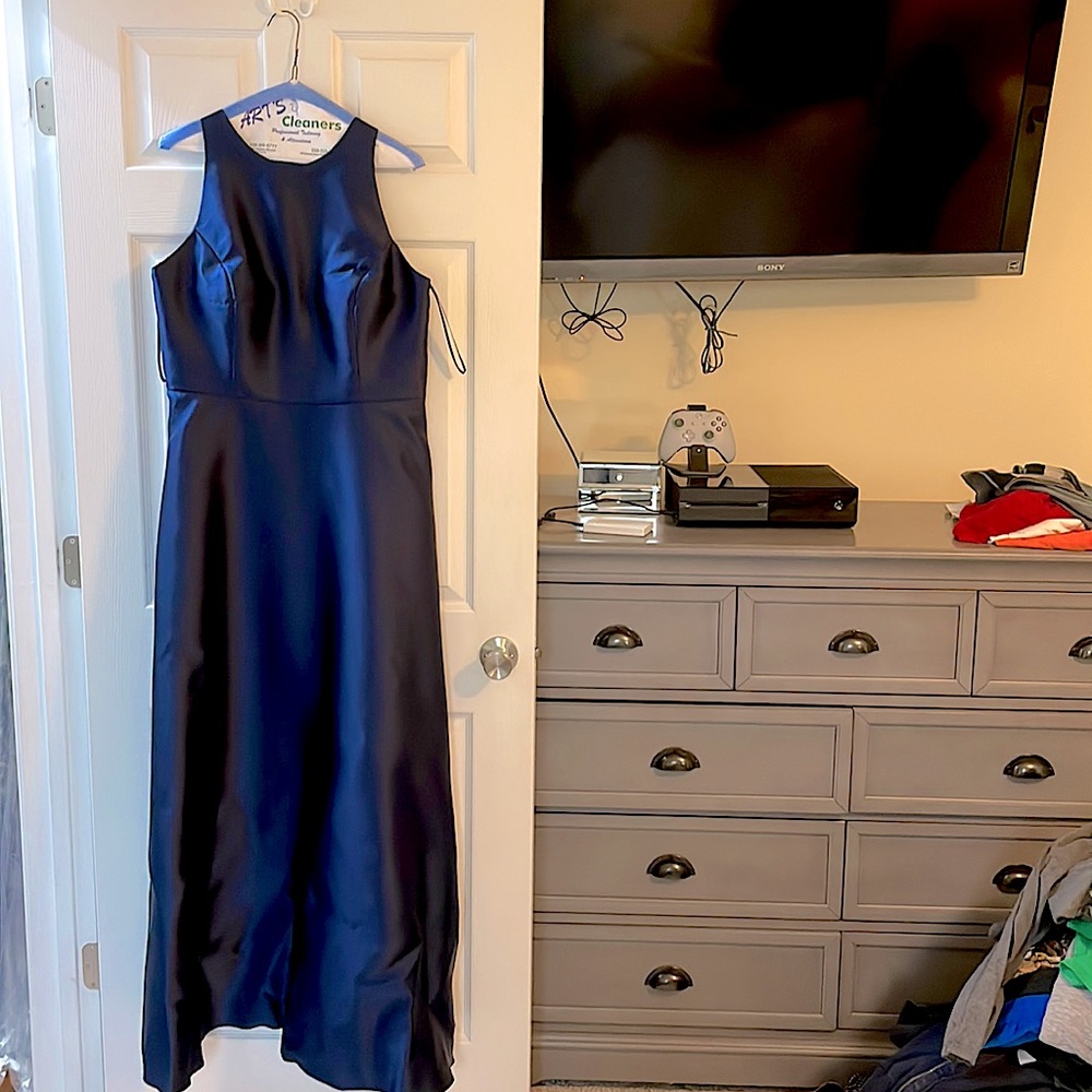 Alfred Sung navy blue bridesmaid dress. Worn once